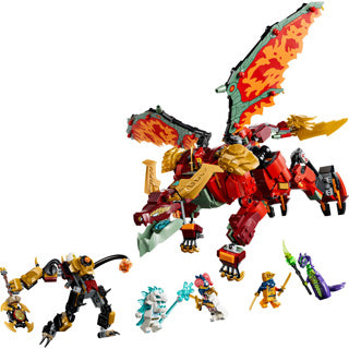 Lego ninjago wyldfyre's transformerende drakenmecha draak speelgoed voor kinderen 71868