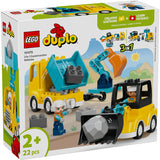 Lego duplo town 10475 - 3-in-1 bouwvoertuigen - creatief speelgoed