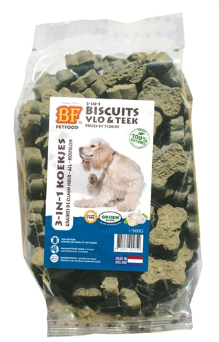 Bf petfood 3 in 1 hondenkoekjes vlo teek