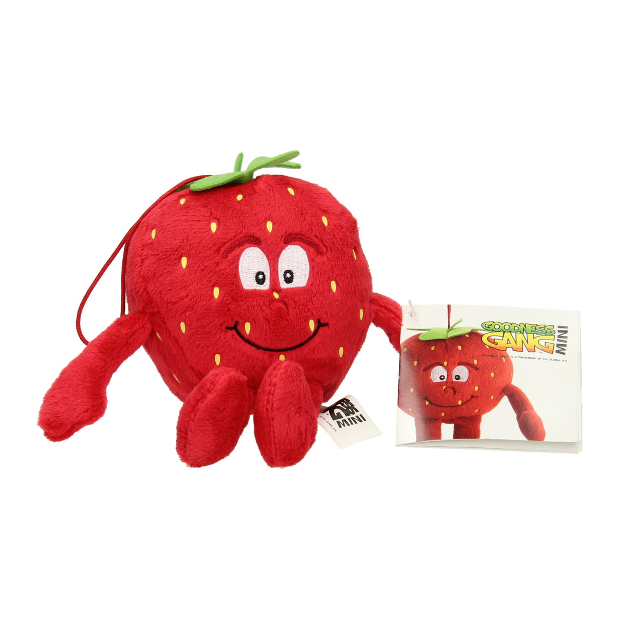 Knuffel pluche aardbei, 15cm