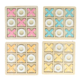 Houten boter, kaas en eieren spel - 14x14cm