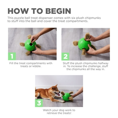 Outward hound Dog snuffle n' treat bal groen