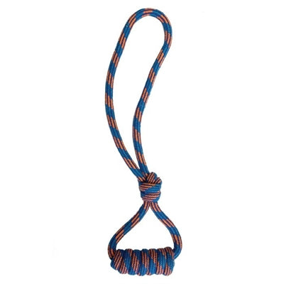 Happy pet Knoop en spoel tugger flostouw blauw oranje