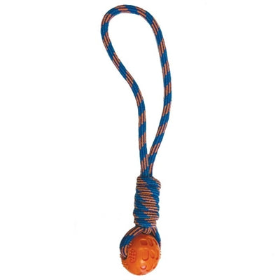 Happy pet spoel en bal tugger blauw oranje