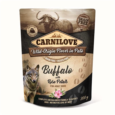 Carnilove dog pouch buffel rozenblad
