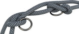 Trixie soft rope hondenriem verstelbaar zwart grijs