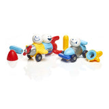 Smartmax my first explorers - magnetische auto en vliegtuig bouwen - bouwset met korte en lange staven - educatief speelgoed voor peuters - vanaf 1 jaar
