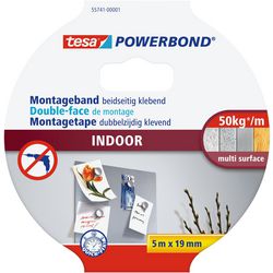 Montagetape tesa powerbond 19 mm x 5 m oranje