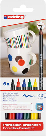 Quantore viltstift brushpen edding 4535 porselein familie