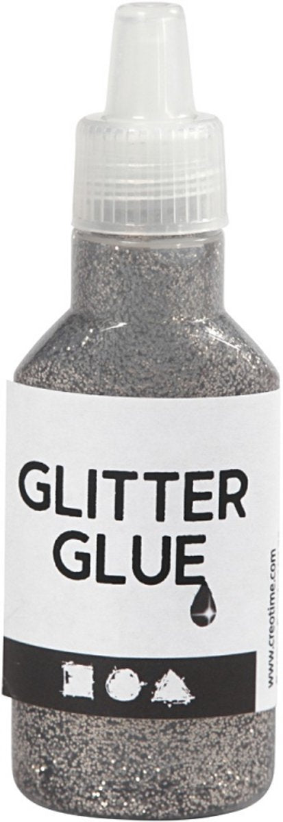 Creativ company glitterlijm zilver, 25ml
