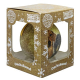 Plenty gifts Kerstbal frosted teckel goud