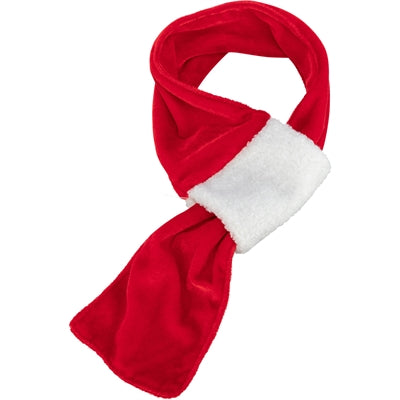 Trixie Xmas sjaal fluweellook rood wit