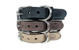 Sazzz Halsband hond nomad vintage leer antraciet