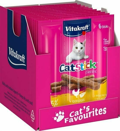 Vitakraft cat-stick mini gevogelte met lever