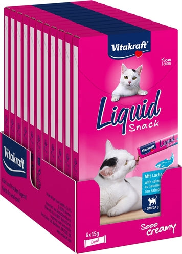 Vitakraft cat liquid snack zalm omega