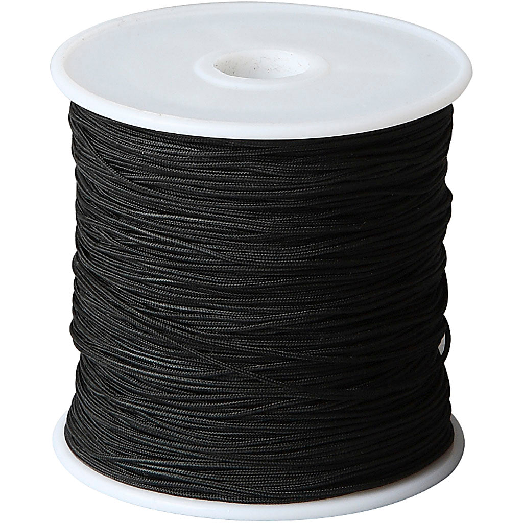 Creativ company http: www.cchobby.nl polyester-koord-dikte-0-8-mm-zwart-50-m-1-rol