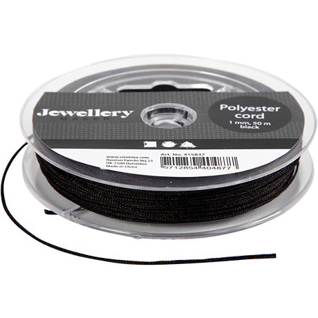 Https: www.cchobby.nl polyester-koord-dikte-1-mm-zwart-50-m-1-rol