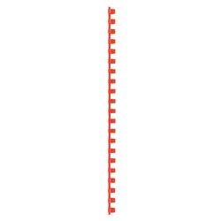 Gbc combbind bindruggen rood - a4 - 10 mm - 100 stuks