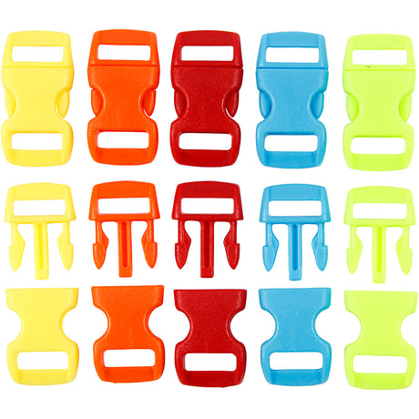 Creativ company http: www.cchobby.nl klik-sluiting-l-29-mm-b-15-mm-gatgrootte-3x11-mm-diverse-kleuren-100-stuk-1-doos