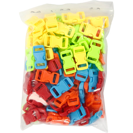 Creativ company http: www.cchobby.nl klik-sluiting-l-29-mm-b-15-mm-gatgrootte-3x11-mm-diverse-kleuren-100-stuk-1-doos