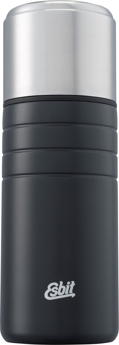 Esbit majoris thermosfles - 750 ml - zwart - rvs - incl 2 bekers