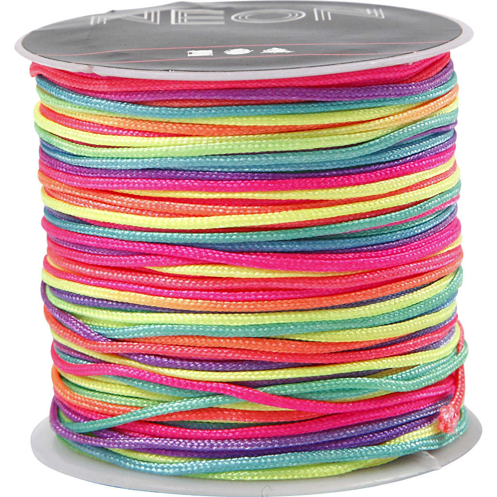 Creativ company https: www.cchobby.nl macrame-koord-dikte-1-mm-neon-kleuren-28-m-1-rol