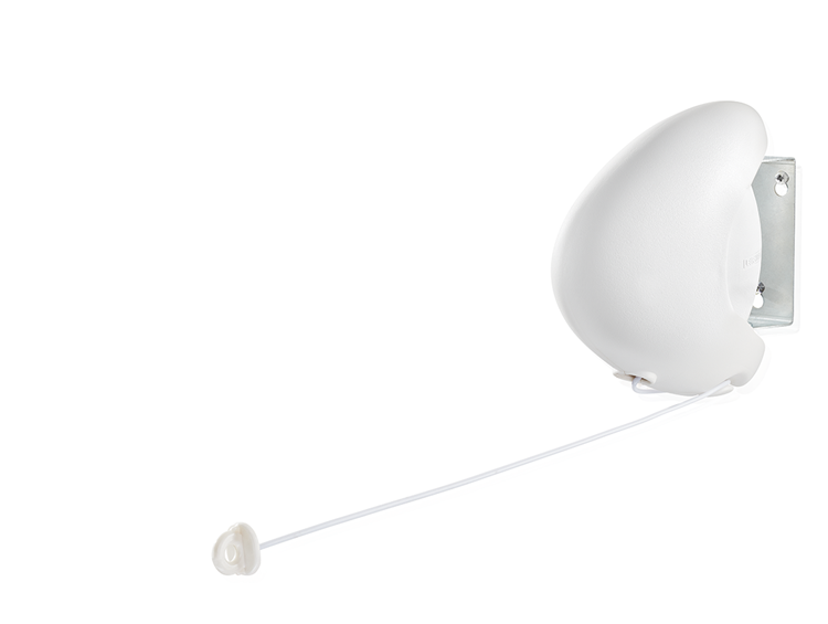 Leifheit wanddrooglijn rollfix single 80 longline - 8 m drooglengte - ophangbaar - wit