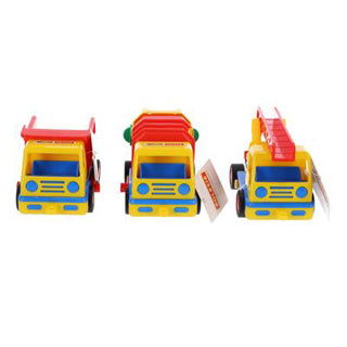 Wader polesie kiepwagen kraanwagen vuilniswagen 19 cm | 3 stuks