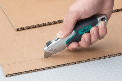 Wolfcraft - 2 in 1 duo uitschuifmes met twee lemmeten - mes - 4200000