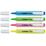 Stabilo tekstmarker swing cool 275 4 kleurenassortiment breed beitelpunt 4 stuk