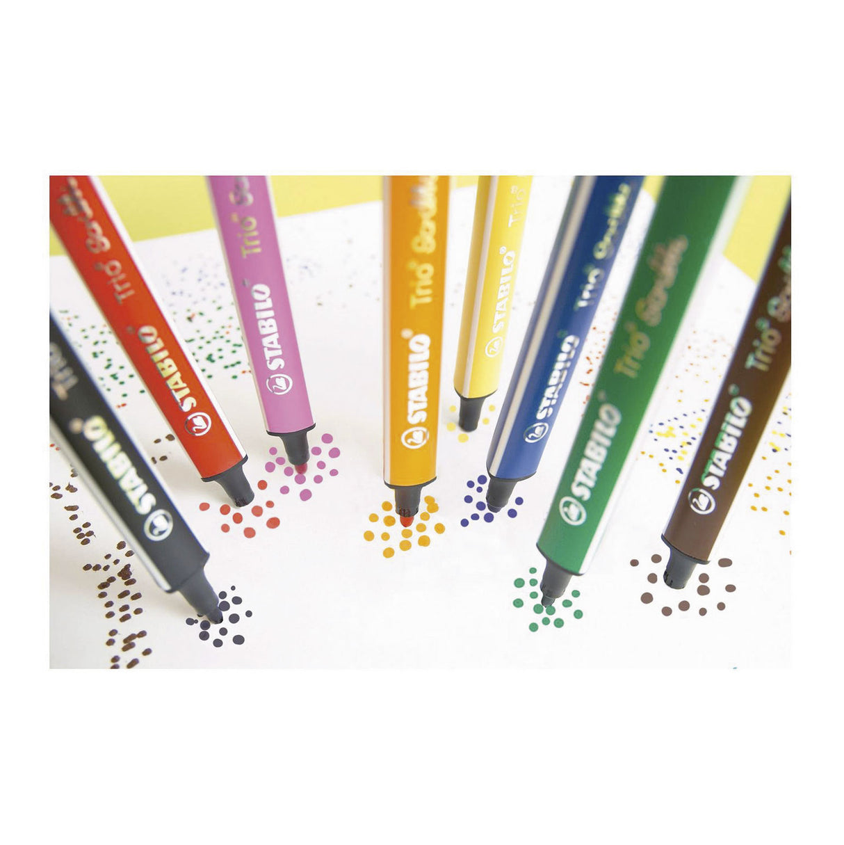 Stabilo Trio Scribbi gefillt -Tip Pens, 8ST.