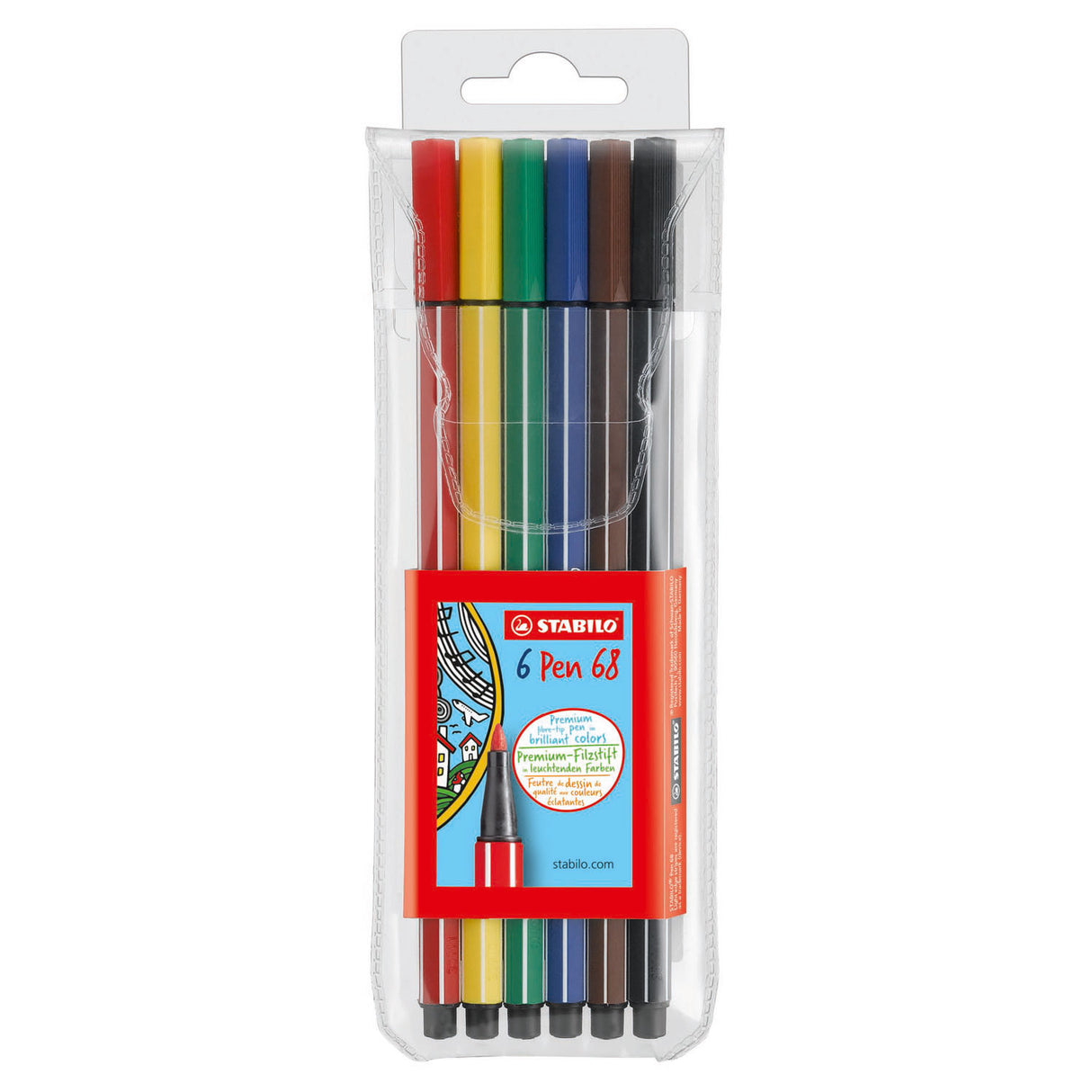 Stabilo Pen 68 6 Kleuren