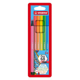 STABILO Pen 68 - 6 Fluoriserende Kleuren