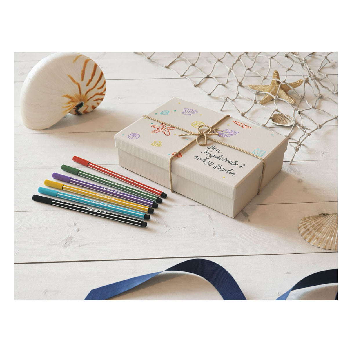Stabilo viltstift premium pen 68 1 mm blauw