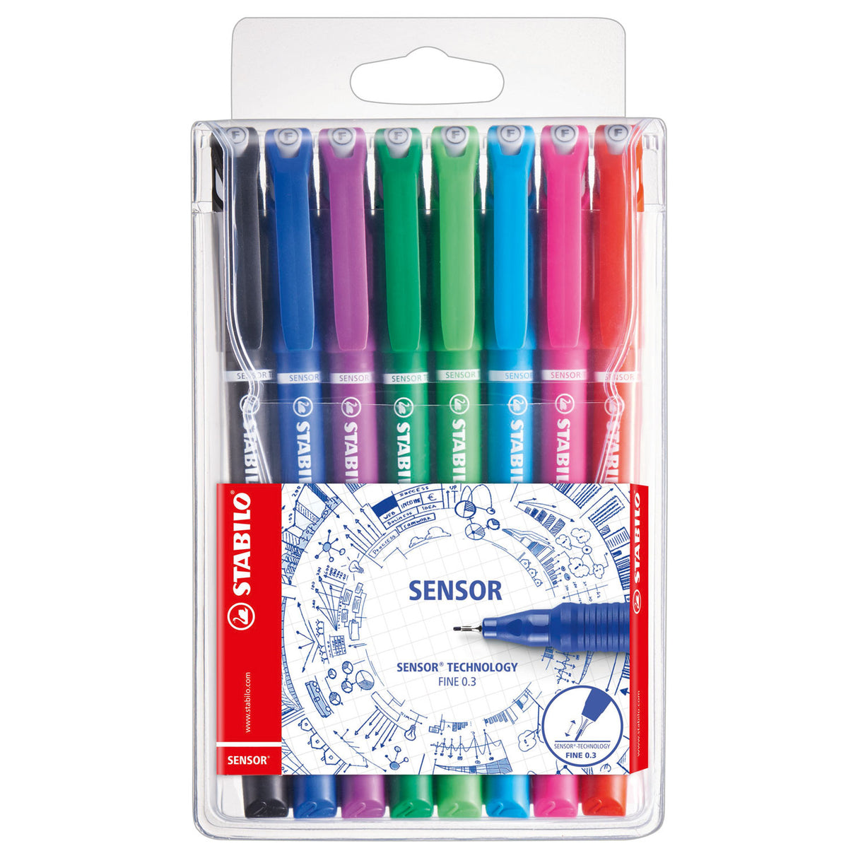 Stabilo Sensor Fineliners 0.3 mm, 8st.