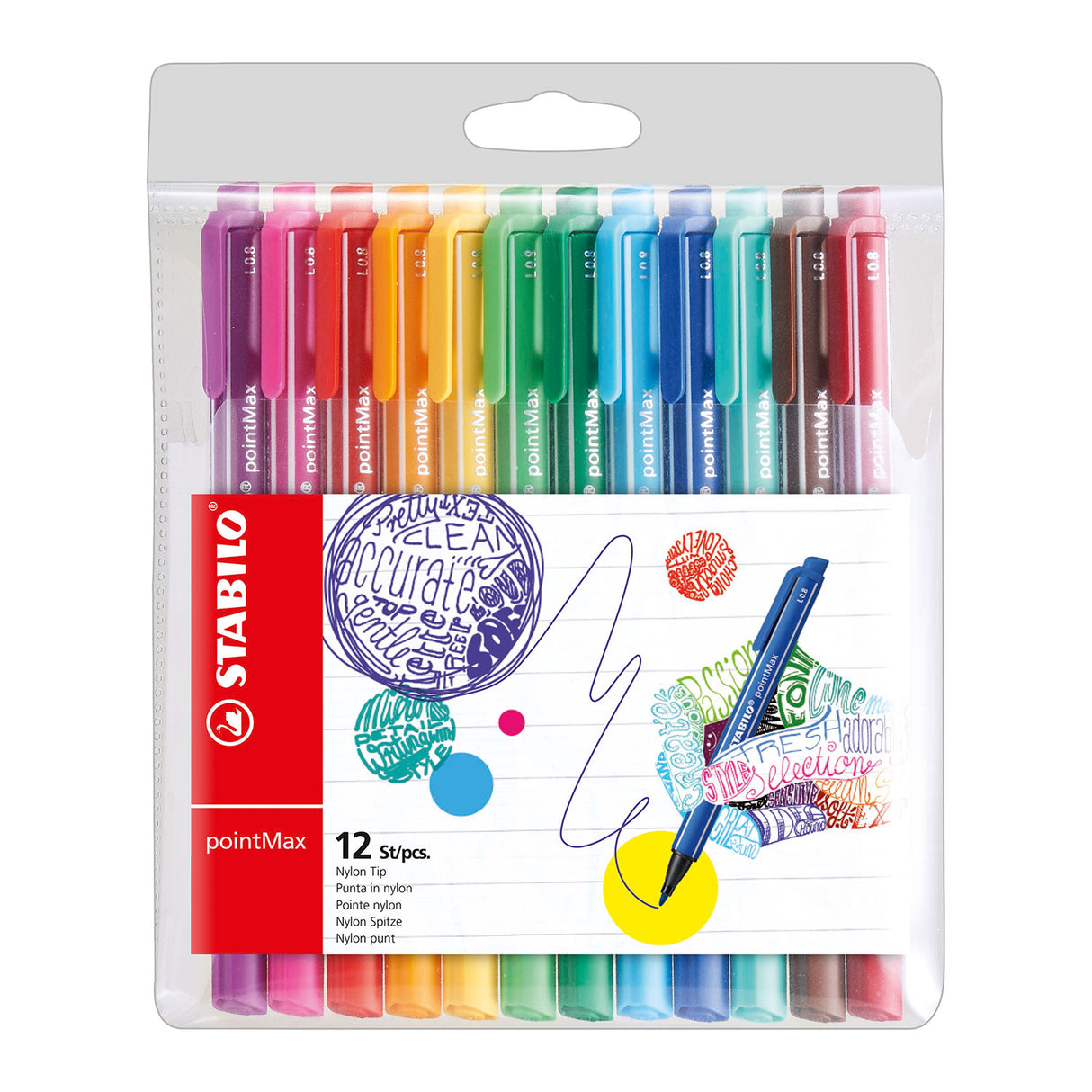 Stabilo Pointmax gefillt -tip Pens, 12st.