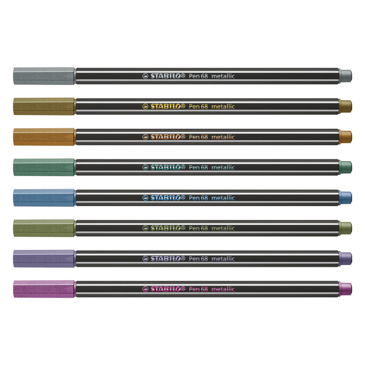 Stabilo Pen 68 Metallic Viltstiften, 8st.