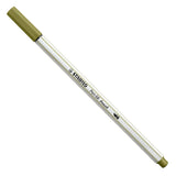 Stabilo pen 68 brush - viltstift - modder groen (37)