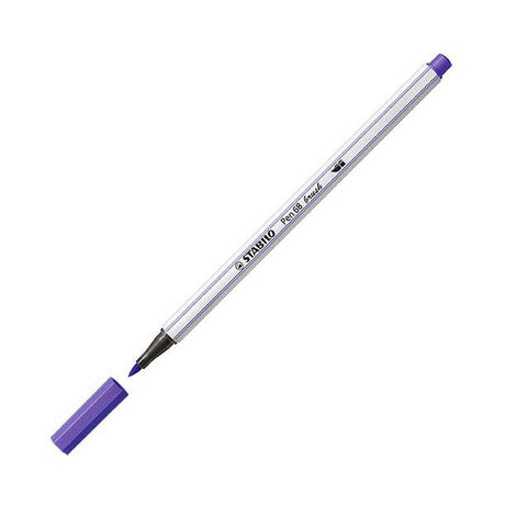 Stabilo pen 68 brush - viltstift - paars (55)