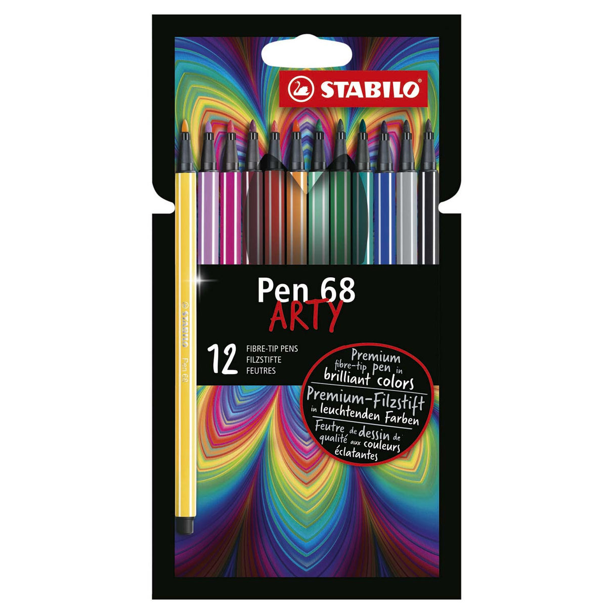 Stabilo Pen 68 gefillt -tip Pens arty, 12st.