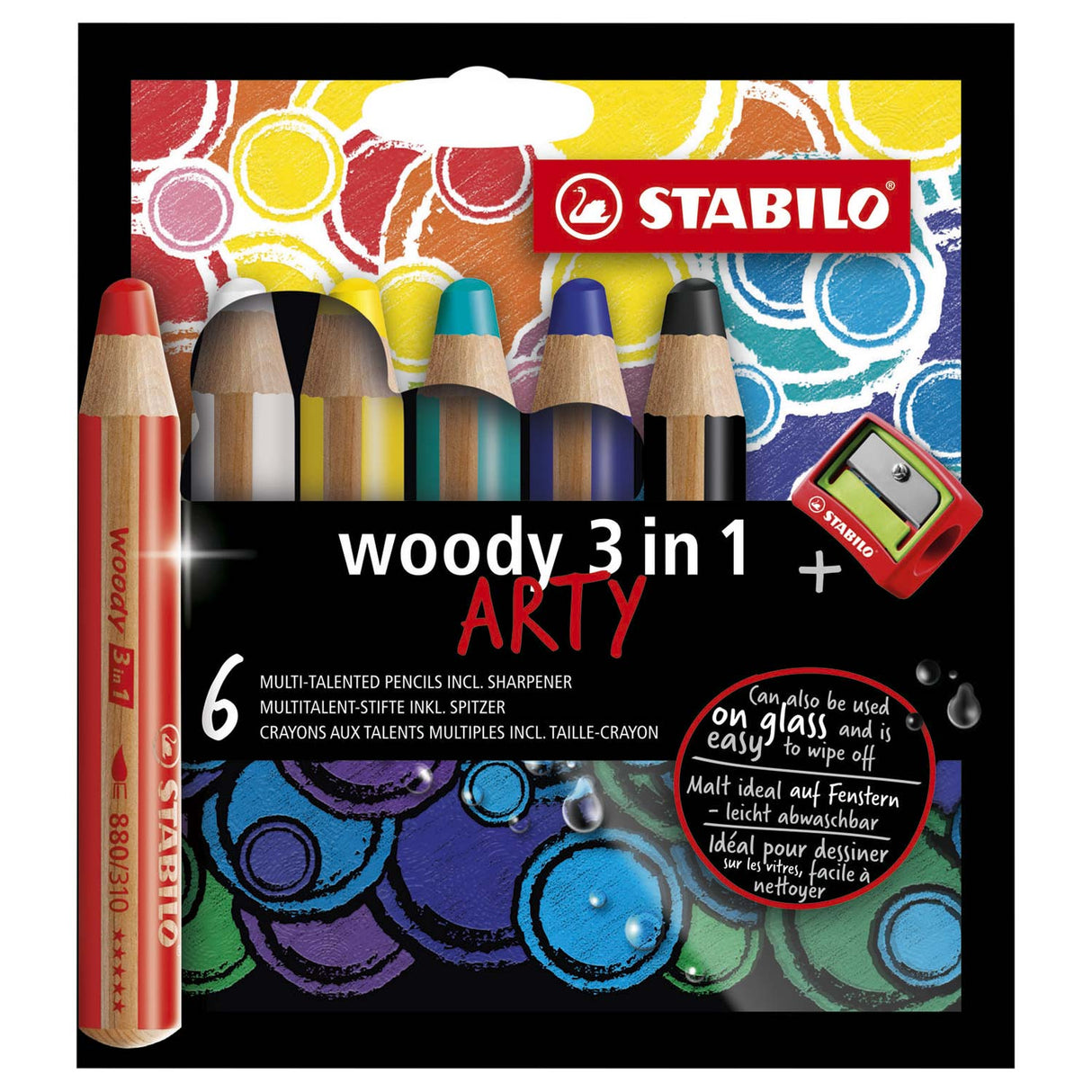 Stabilo Woody Arty faarweg Bleistift 6 Faarwen + Bleistift