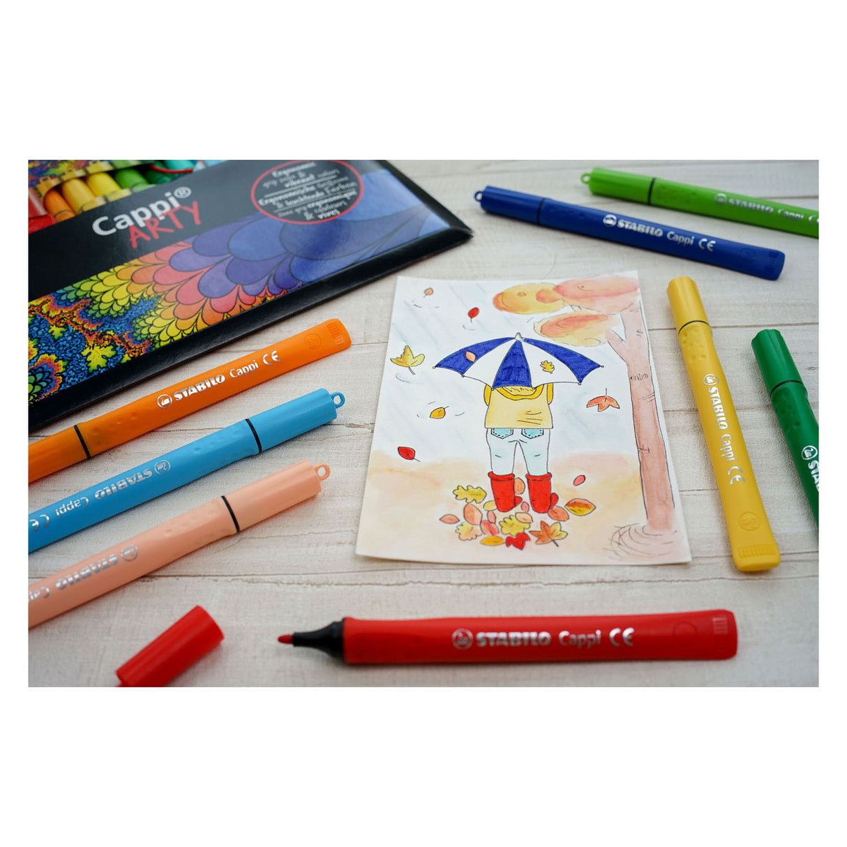 Stabilo cappi - viltstift - arty - set met 12 kleuren
