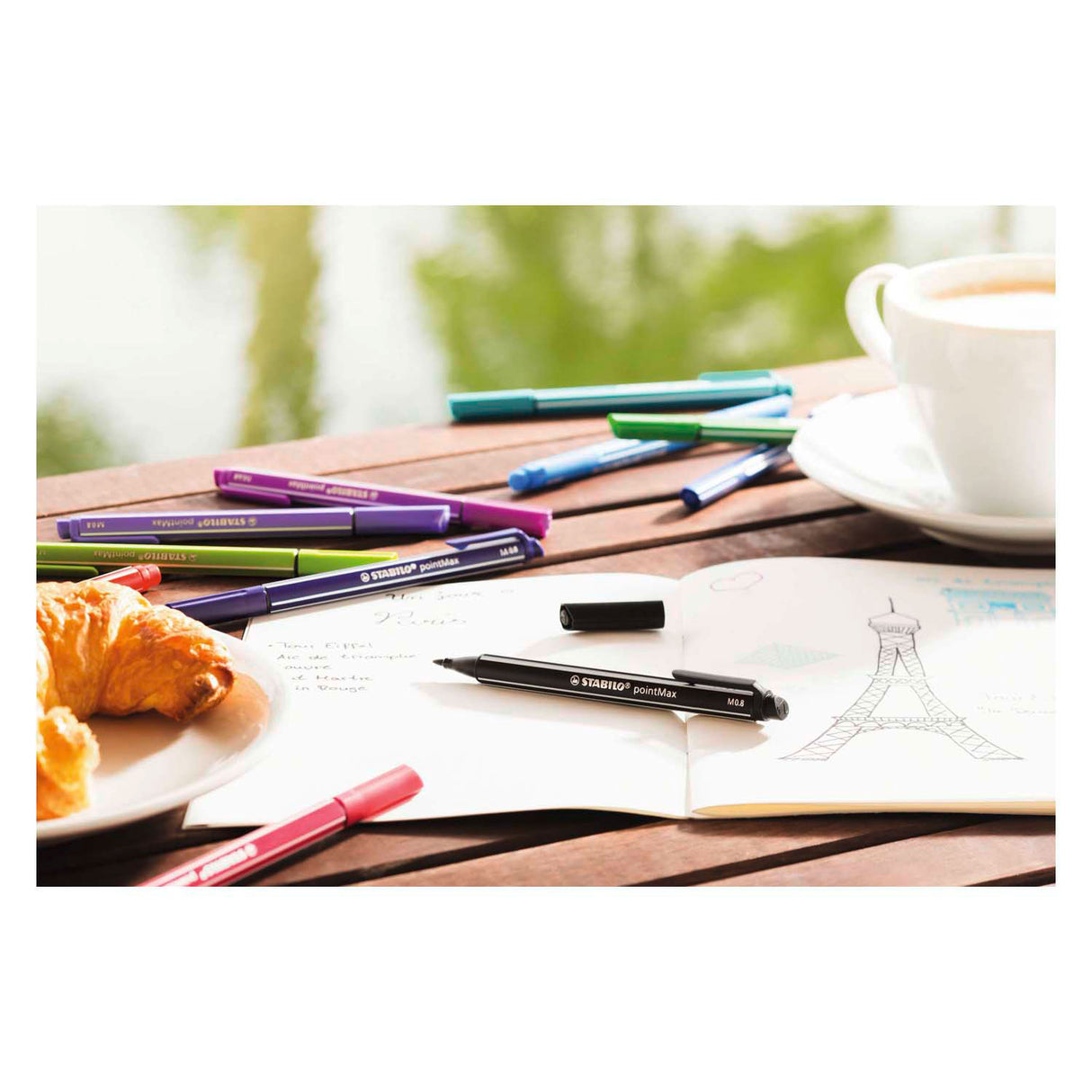 Stabilo pointmax pastel - hardtip fineliner - set met 4 stuks