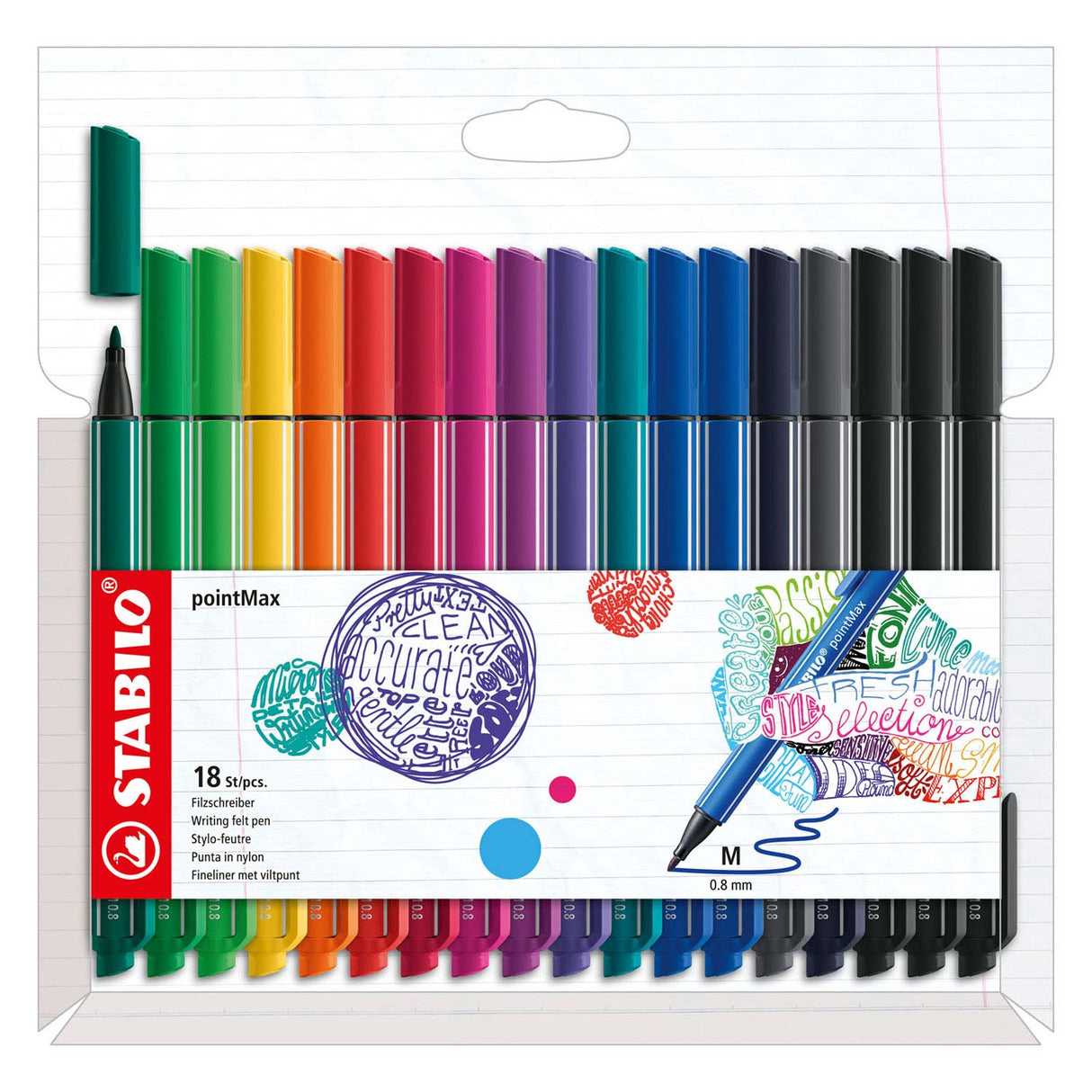 Stabilo PointMax Fineliners, 18st.