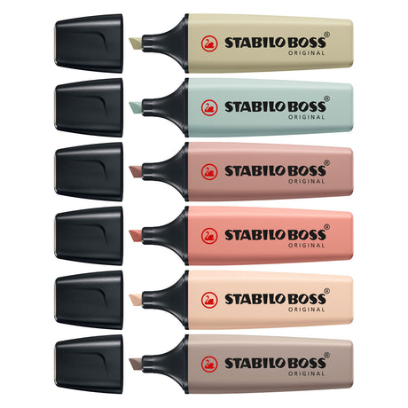 Stabilo tekstmarker boss original kleurenassortiment beitelpunt 6 stuks