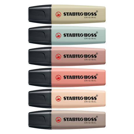 Stabilo tekstmarker boss original kleurenassortiment beitelpunt 6 stuks