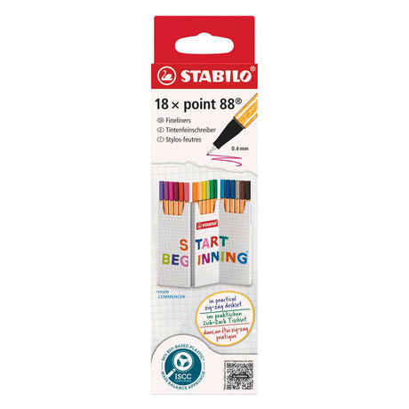 Stabilo point 88 zig zag fineliners - 18dlg.