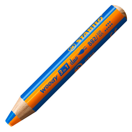 Stabilo woody 3in1 duo multitalent potloden - oranje blauw