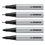 Stabilo creative tips arty pennen zwart - 5dlg