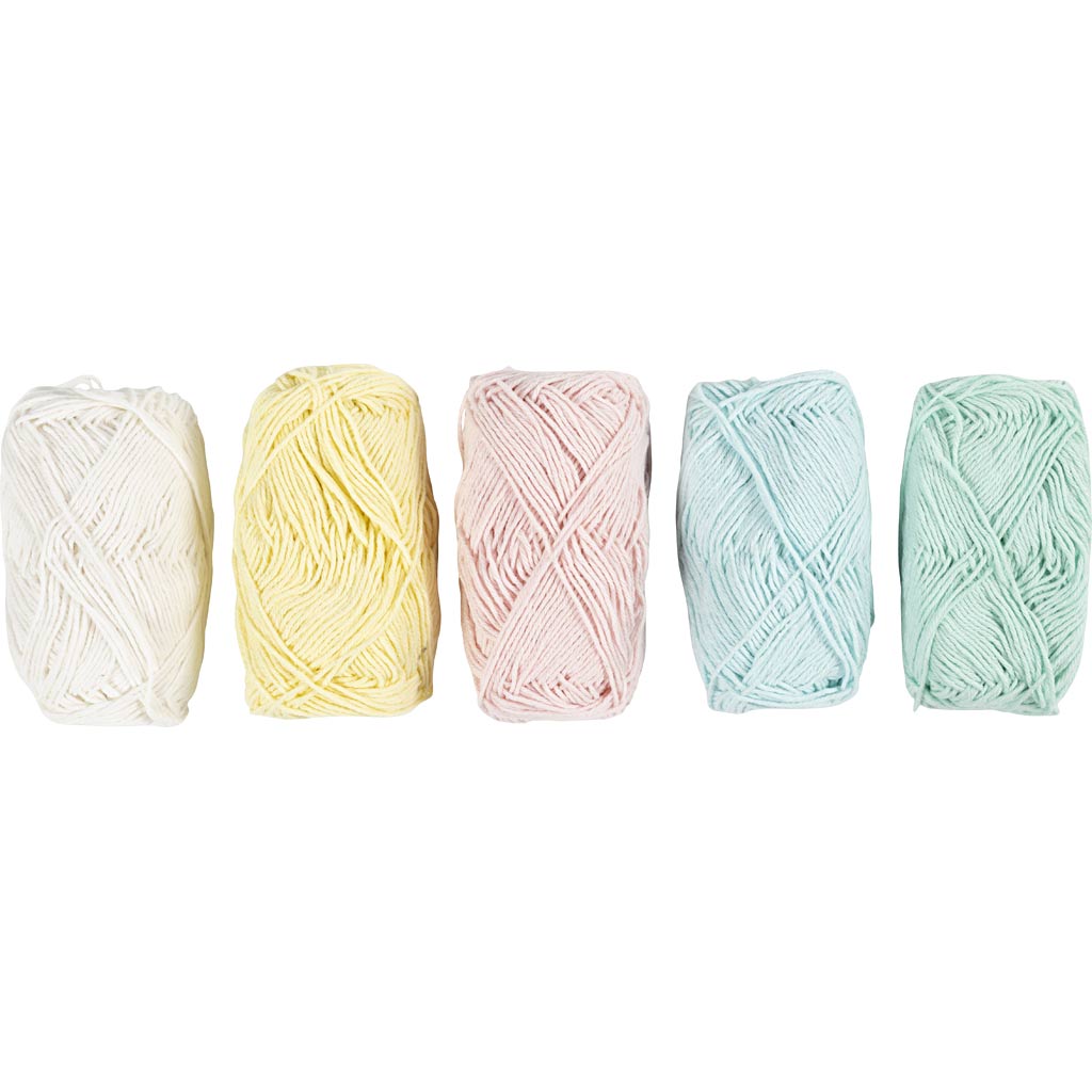 Creativ company https: www.cchobby.nl katoengaren-afm-8-4-l-5x50-m-pastelkleuren-5x20-gr-1-doos
